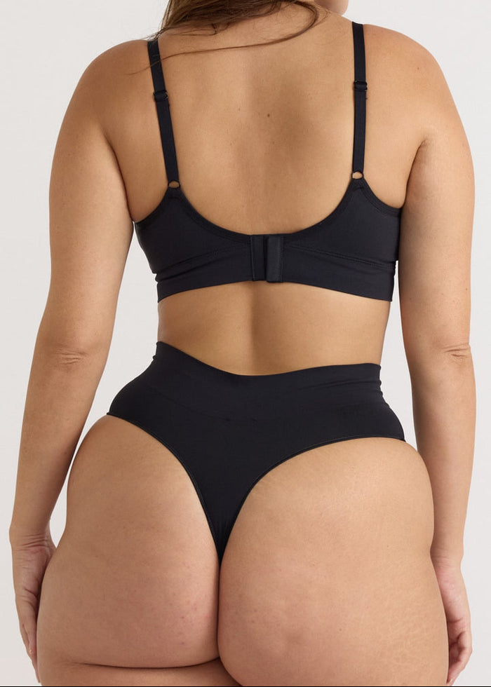 Organic Basics - Smooth Thong 5 Pack - Black -
