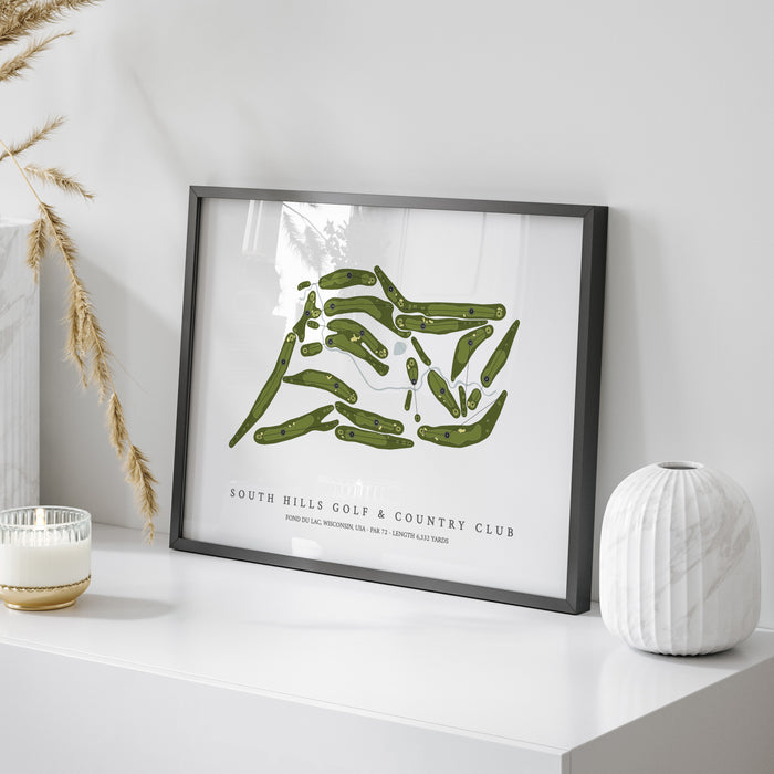 South Hills Golf & Country Club | Golf Course Map | On Table