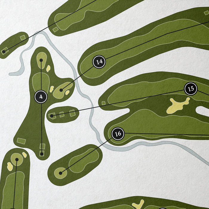 South Hills Golf & Country Club | Golf Course Map | Close Up