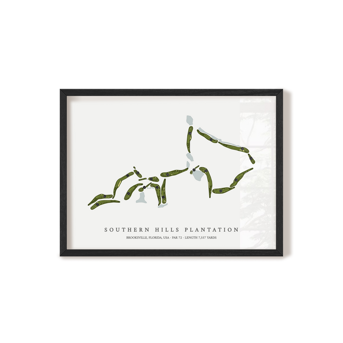 Southern Hills Plantation | Golf Course Map | Black+Frame