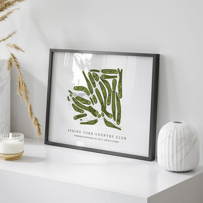 Spring Ford Country Club | Golf Course Map | On Table