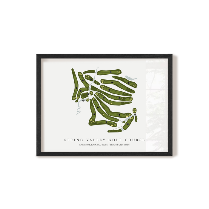 Spring Valley Golf Course | Golf Course Map | Black+Frame