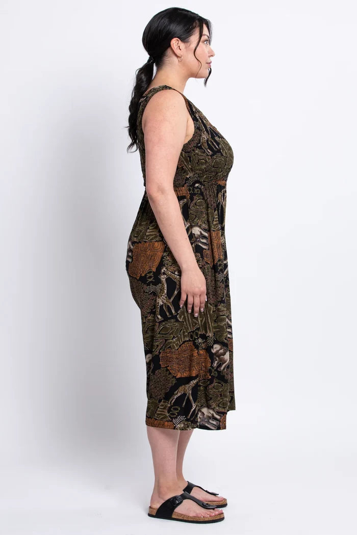 Springbok Jumpsuit in Jungle Elephant & Giraffe