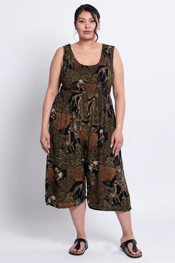 Springbok Jumpsuit in Jungle Elephant & Giraffe