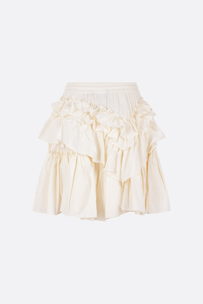 SR flounced midi skirt in nylon