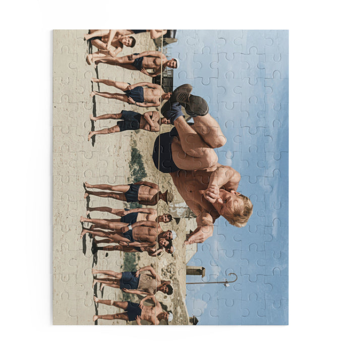 Summer Athletic Leap | Restored Historical Jigsaw Puzzle | nager 039