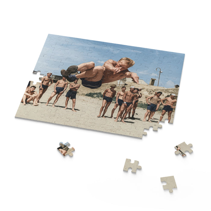 Summer Athletic Leap | Restored Historical Jigsaw Puzzle | nager 039