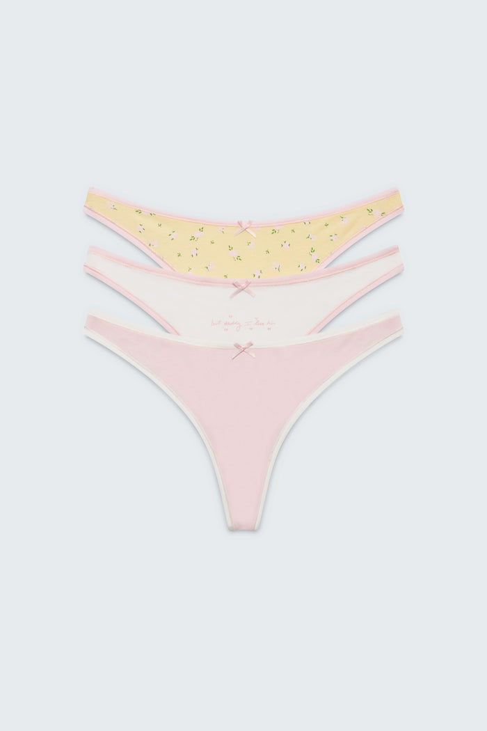 Sunday Morning thong panty pack