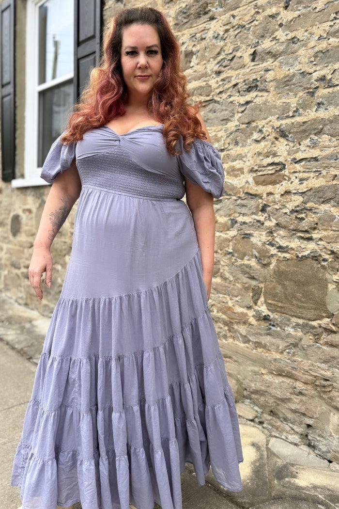 Sundrenched Maxi Dress in Blue Granite