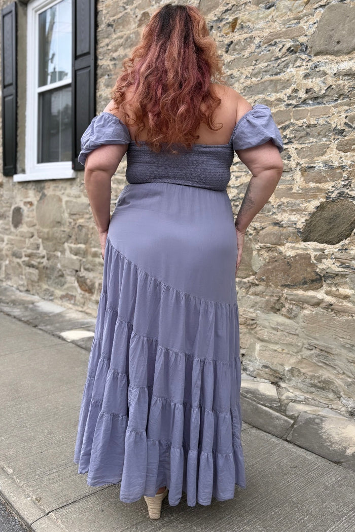Sundrenched Maxi Dress in Blue Granite