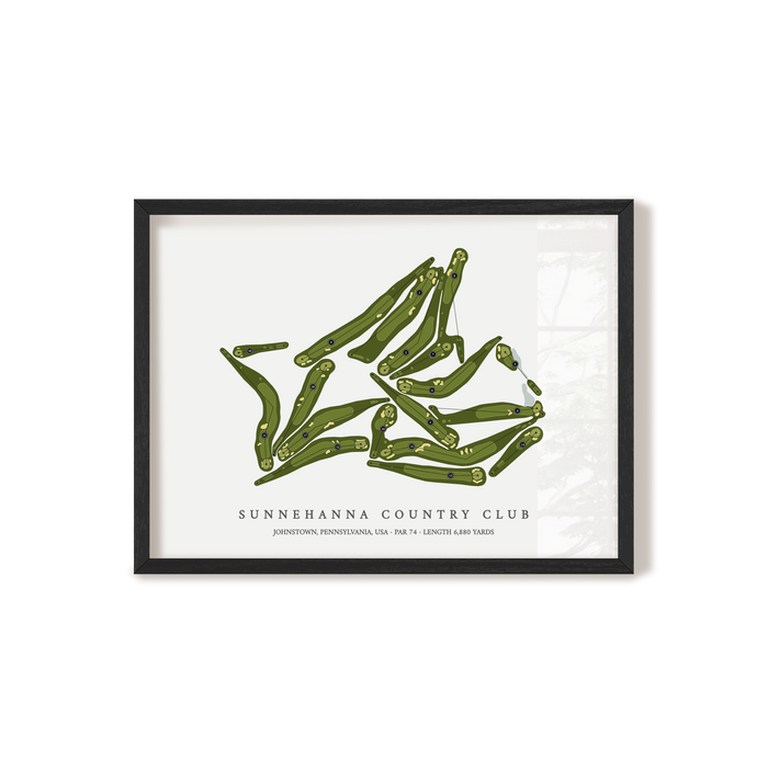 Sunnehanna Country Club | Golf Course Map | Black+Frame