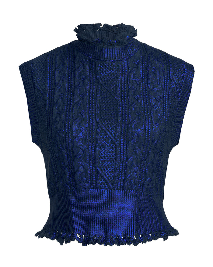 Sweater Vest in Navy Blue