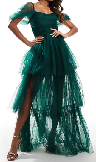 Sydney Off Shoulder Tulle Maxi Dress