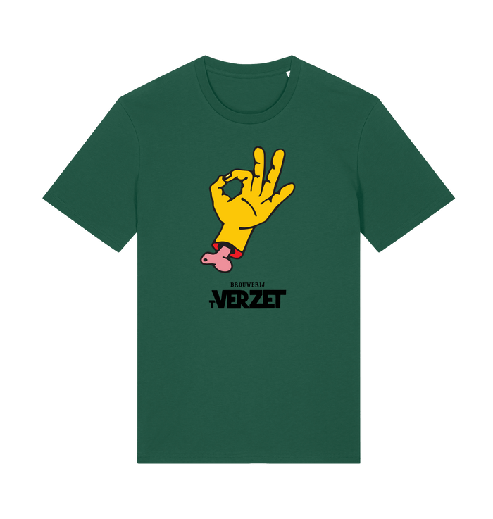 Bottle Green Printed T-shirt Front