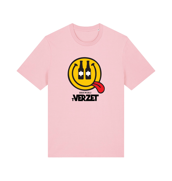Cotton Pink Printed T-shirt Front