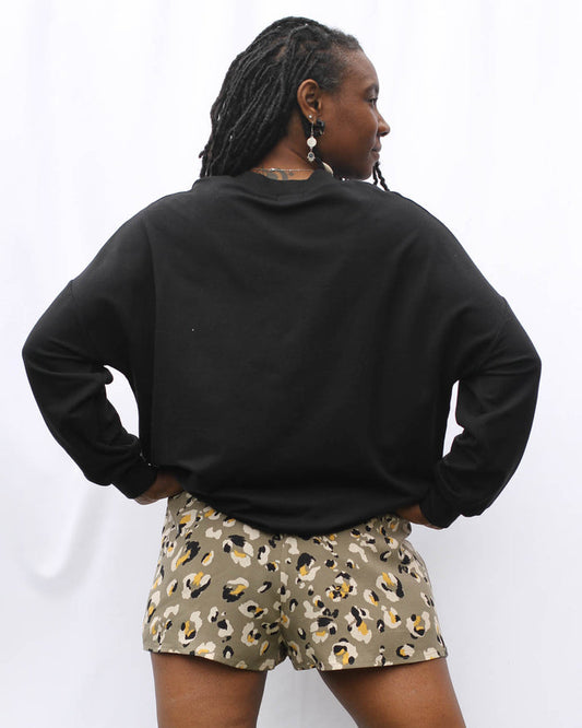 Tennie Shorts in Olive Leopard