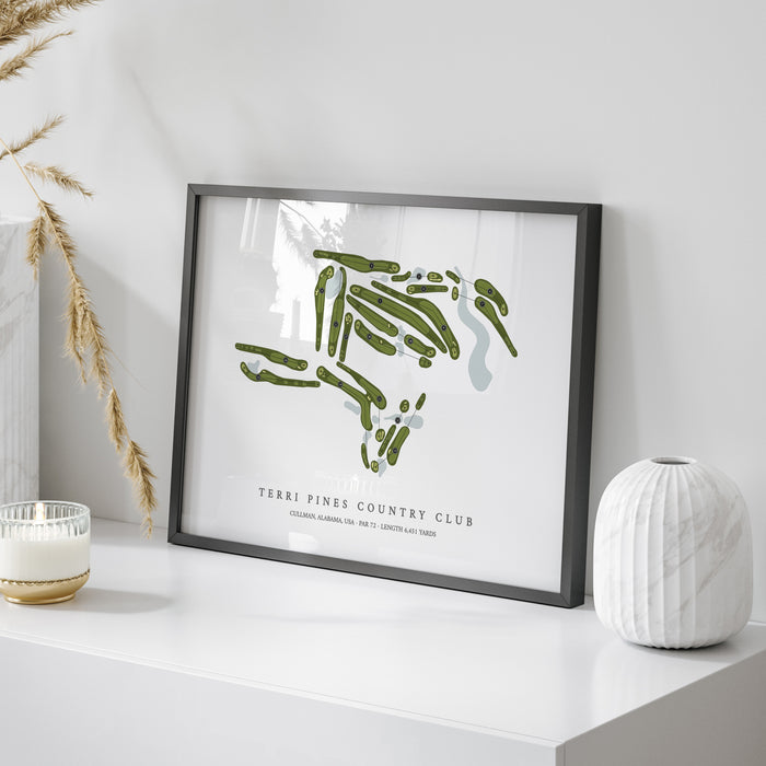 Terri Pines Country Club | Golf Course Map | On Table
