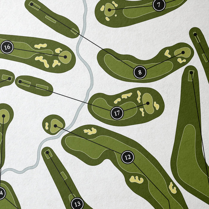Texarkana Country Club | Golf Course Map | Close Up