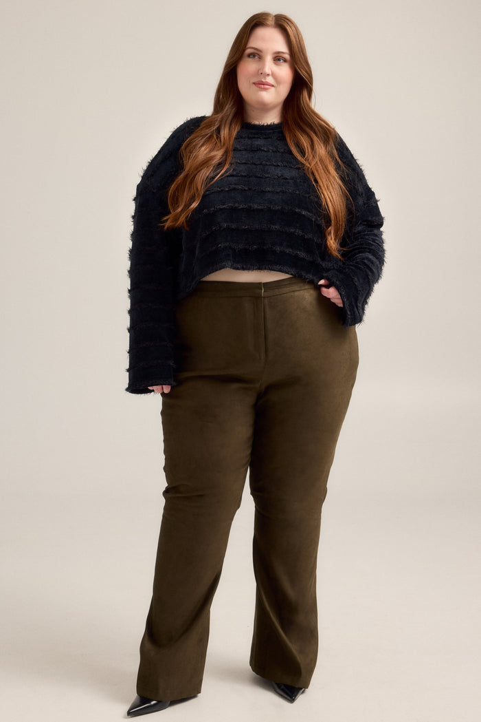 Textured Knit Crop Sweater
