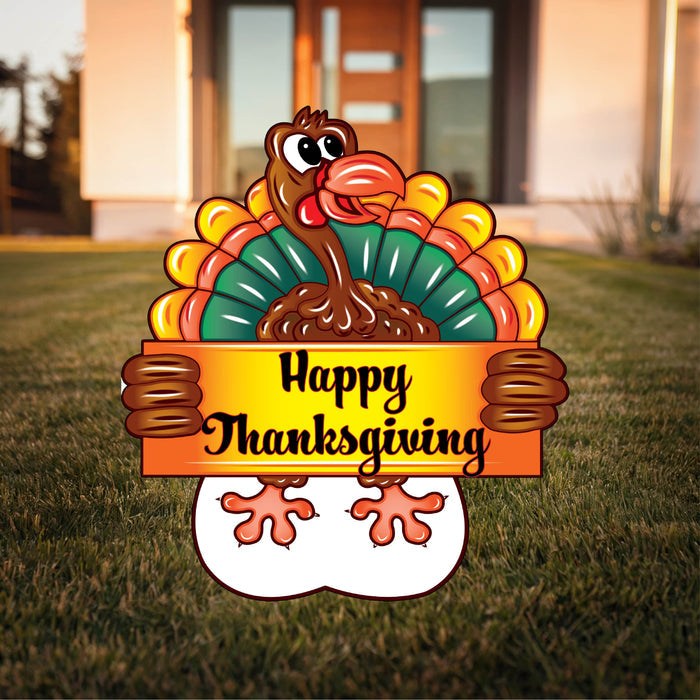 Thanksgiving Turkey Garden Sign