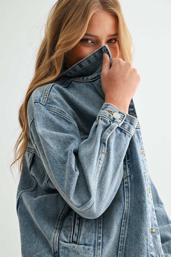 Jemina Denim - The Aura Cropped Denim Jacket -