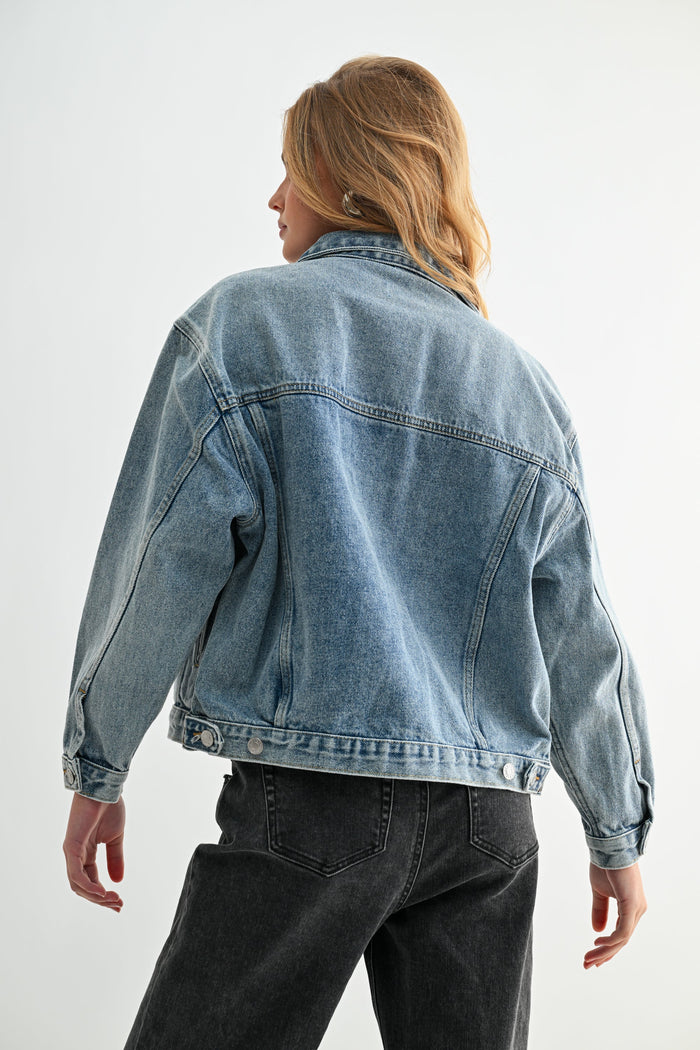 Jemina Denim - The Aura Cropped Denim Jacket -