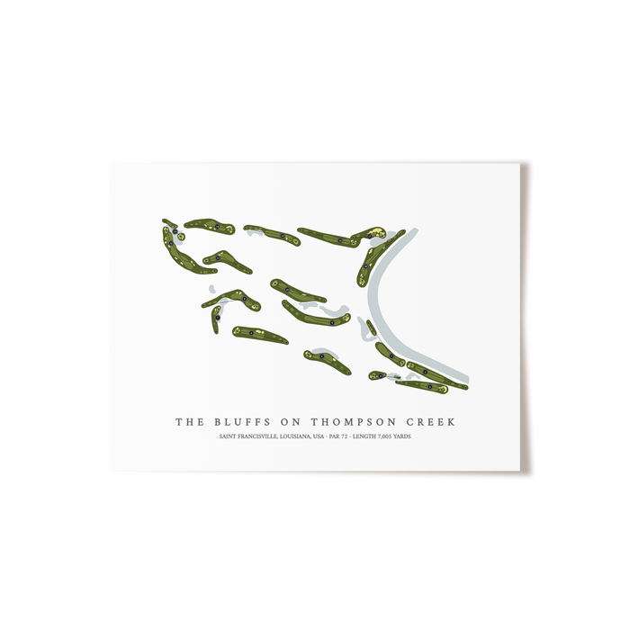 The Bluffs on Thompson Creek | Golf Course Map | Unframed