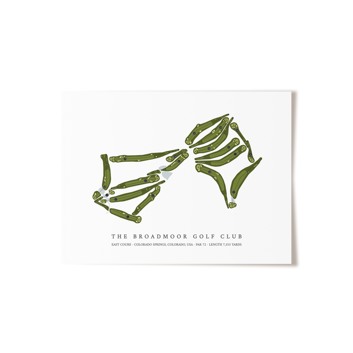 The Broadmoor Golf Club - East Course | Golf Course Map | Unframed