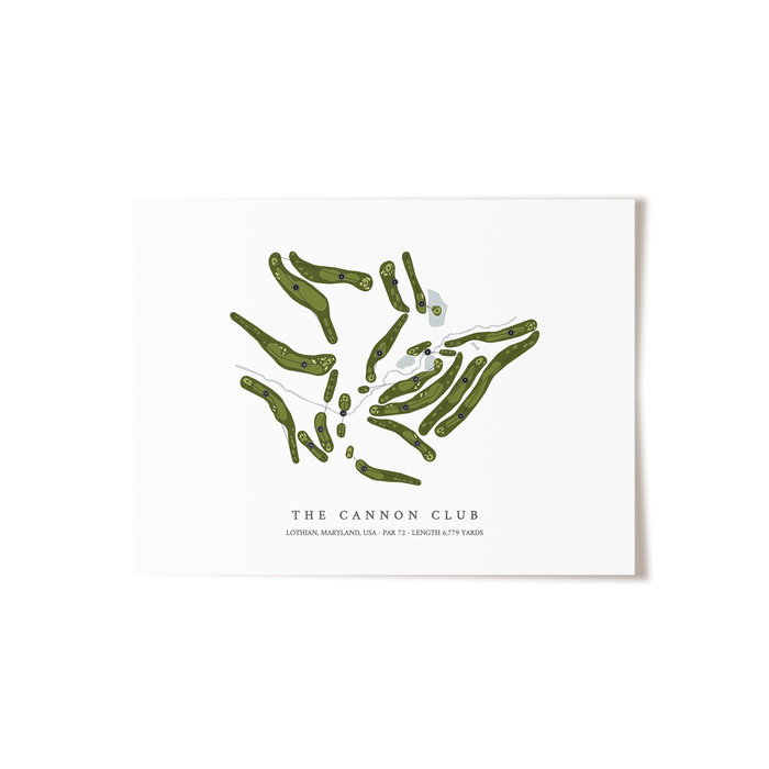 The Cannon Club | Golf Course Map | Unframed