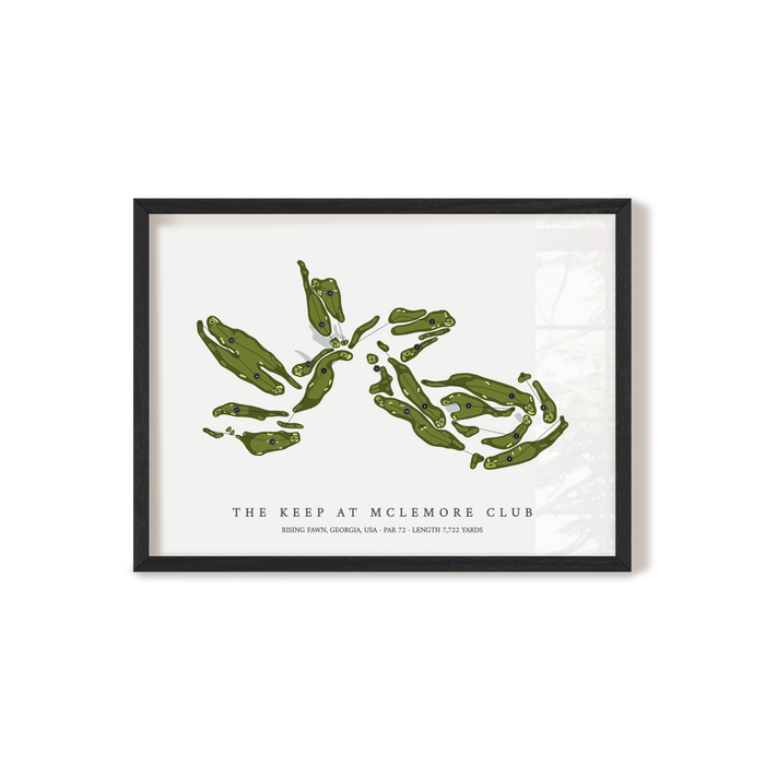 The Keep at McLemore Club | Golf Course Map | Black Frame