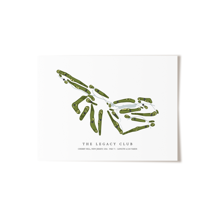 The Legacy Club | Golf Course Map | Unframed