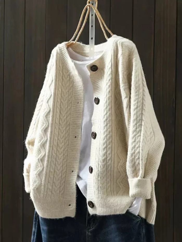 THE LORENZA | CABLE CARDIGAN
