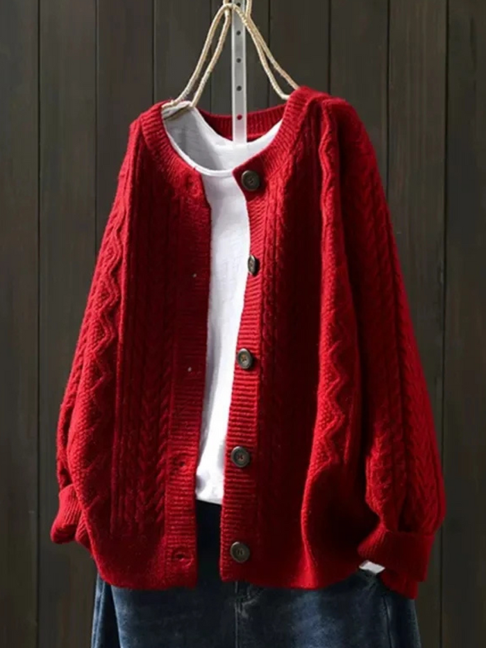 THE LORENZA | CABLE CARDIGAN