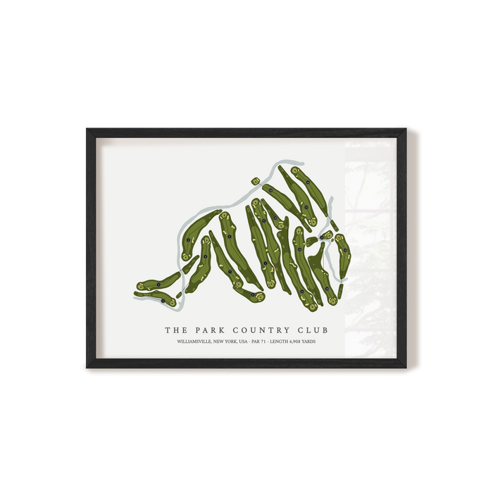 The Park Country Club | Golf Course Map | Black Frame