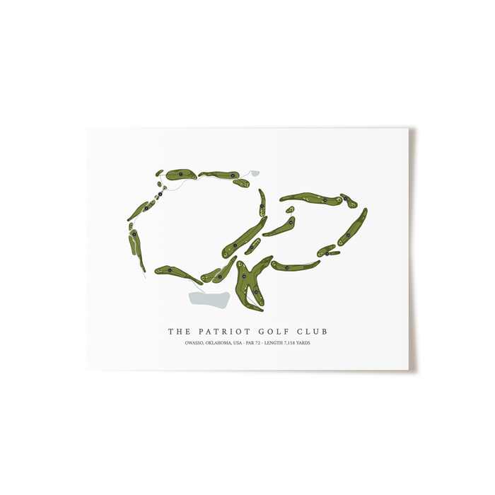 The Patriot Golf Club | Golf Course Map | Unframed