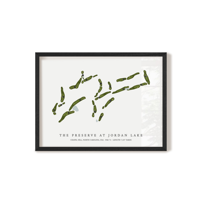 The Preserve at Jordan Lake | Golf Course Map | Black Frame