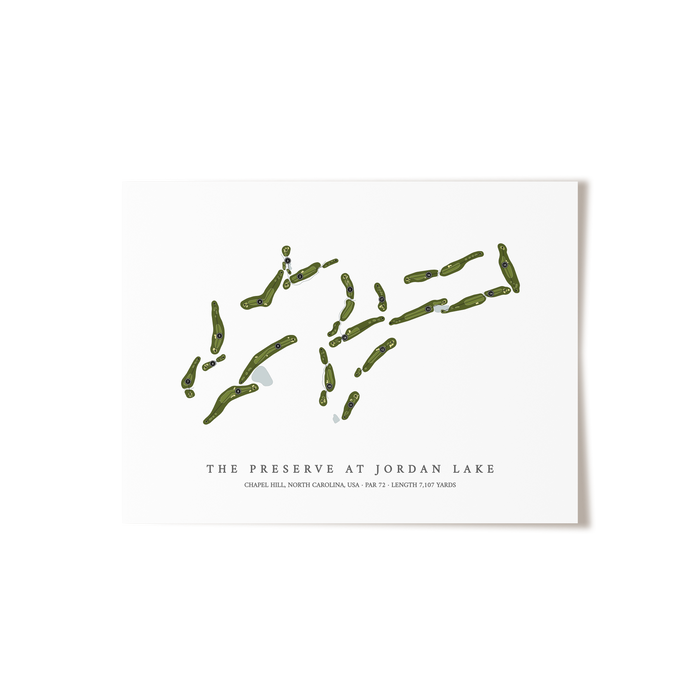 The Preserve at Jordan Lake | Golf Course Map | Unframed