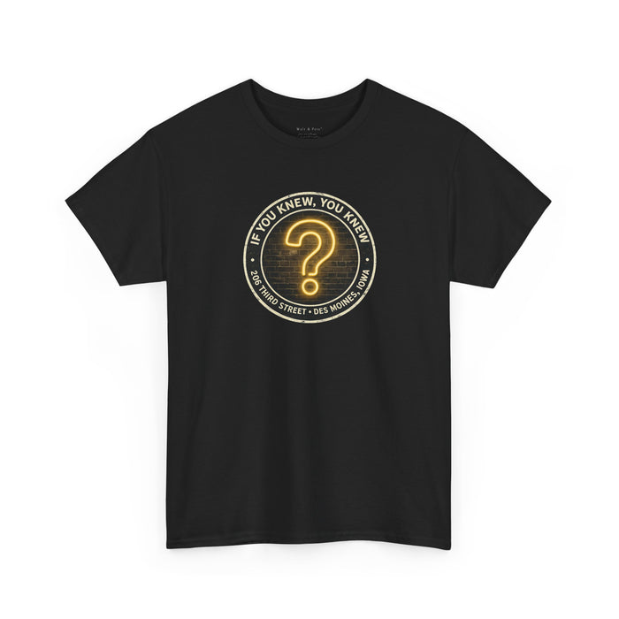 The Question Mark  | Historic Des Moines, Iowa Gay Bar T-Shirt