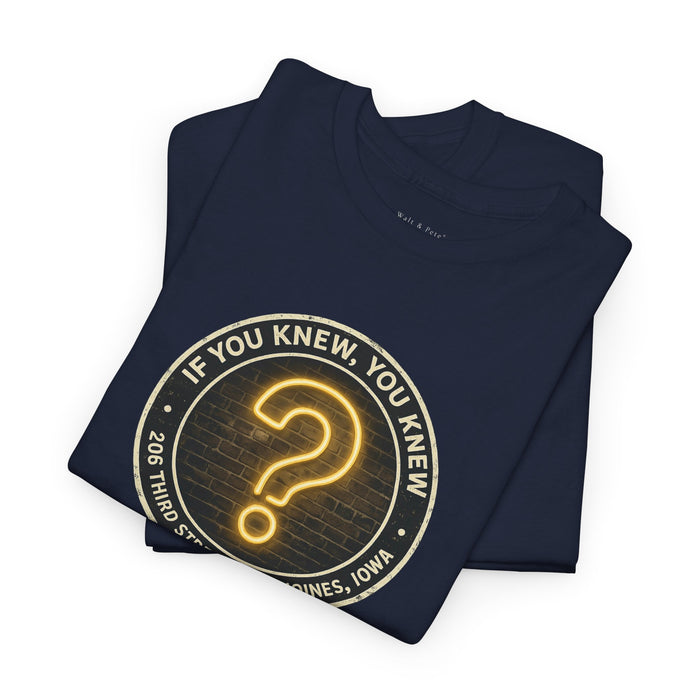 The Question Mark  | Historic Des Moines, Iowa Gay Bar T-Shirt