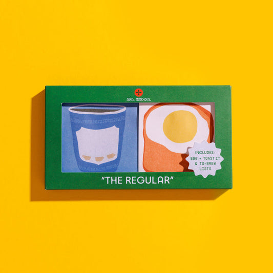 Mel Andrel - The Regular - Egg & Brew Sticky Note 2 Pack -