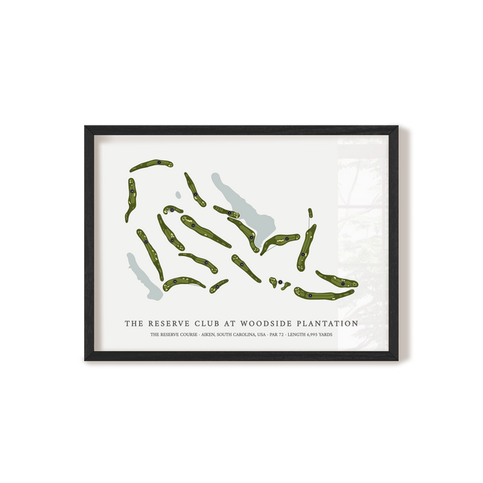 The Reserve Club At Woodside Plantation - The Reserve Course | Golf Course Map | Black Frame