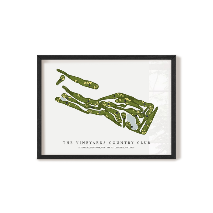 The Vineyards Country Club | Golf Course Map | Black Frame