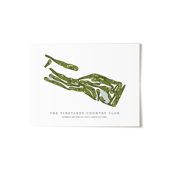 The Vineyards Country Club | Golf Course Map | Unframed