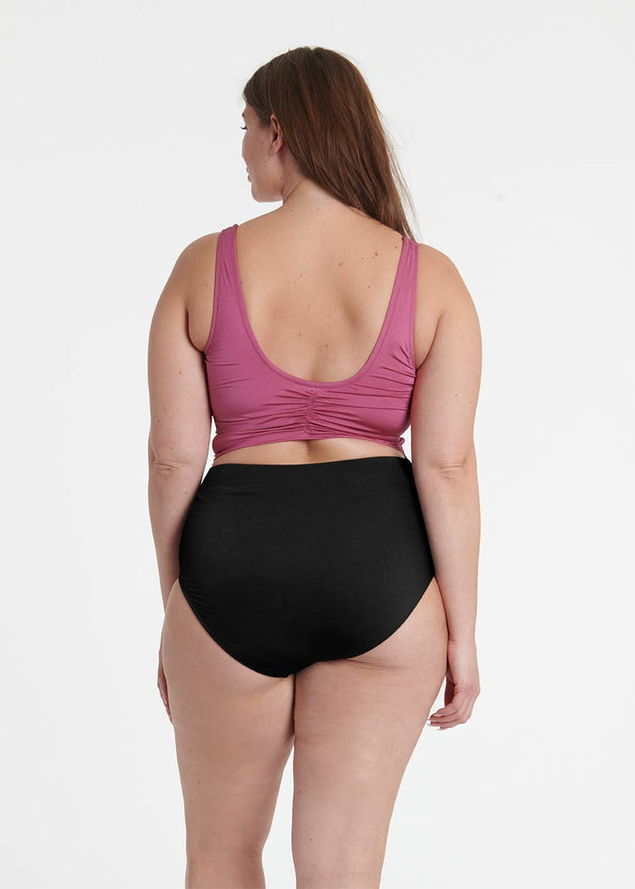 The Wrap Swimsuit in Pink & Black