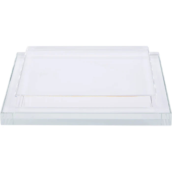 Thin Oversize Crystal Square Riser