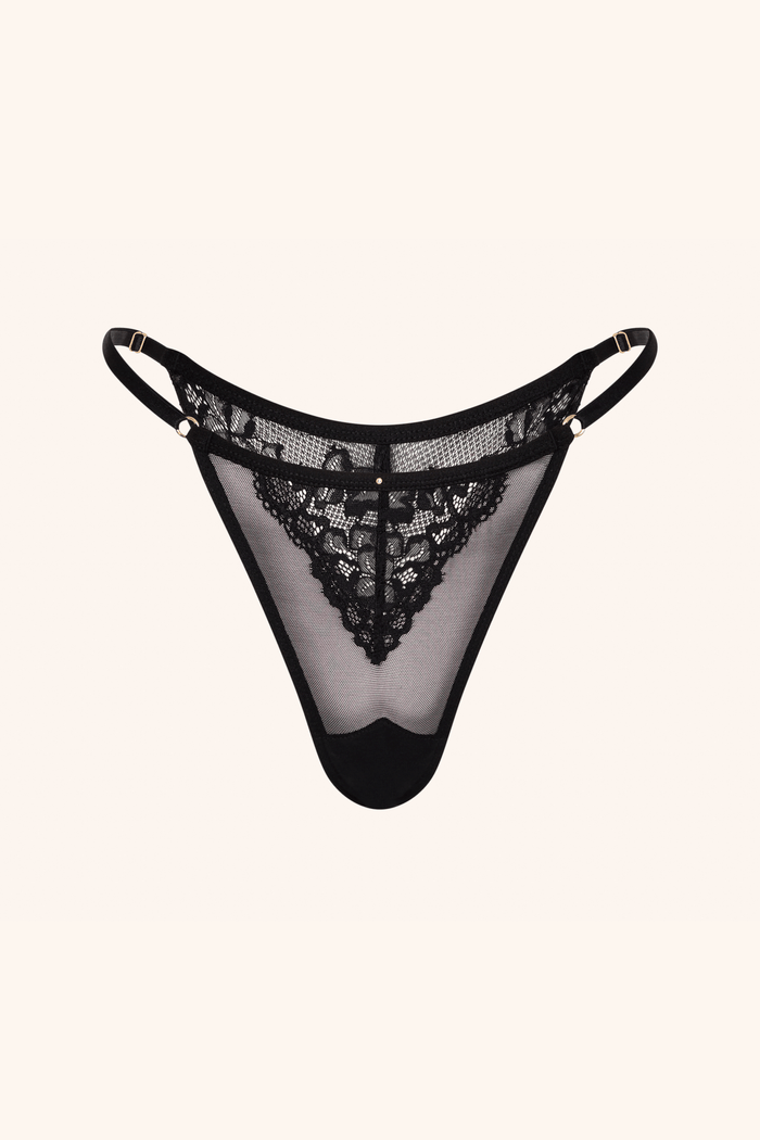 Coquette One Size / Black Thong Black