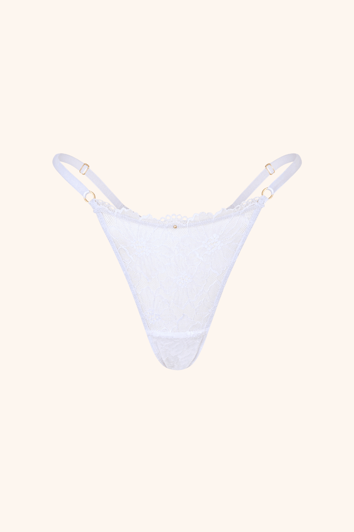 Sweetheart One Size / White Thong White