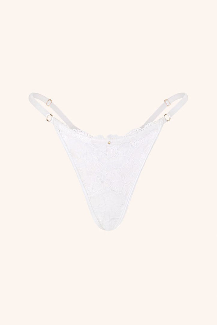 Blush One Size / White Thong White
