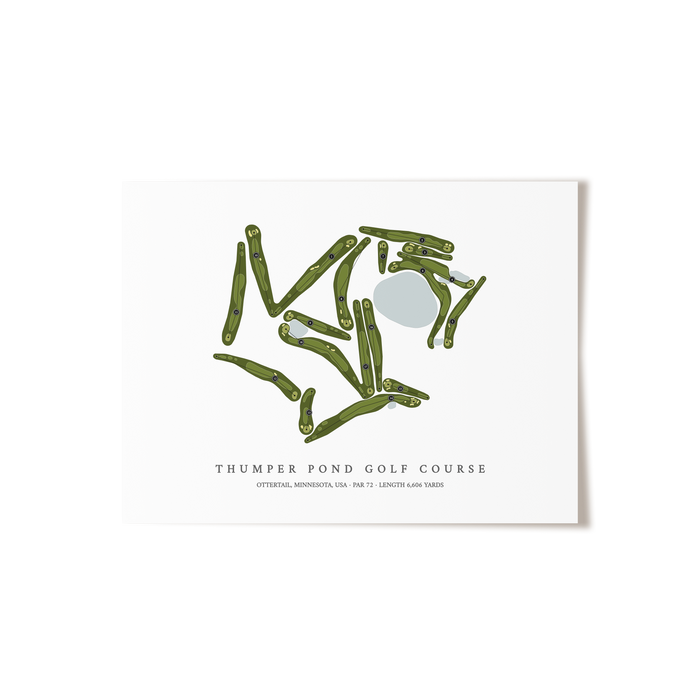 Thumper Pond Golf Course | Golf Course Map | Unframed