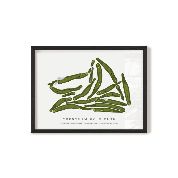 Trentham Golf Club | Golf Course Map | Black Frame